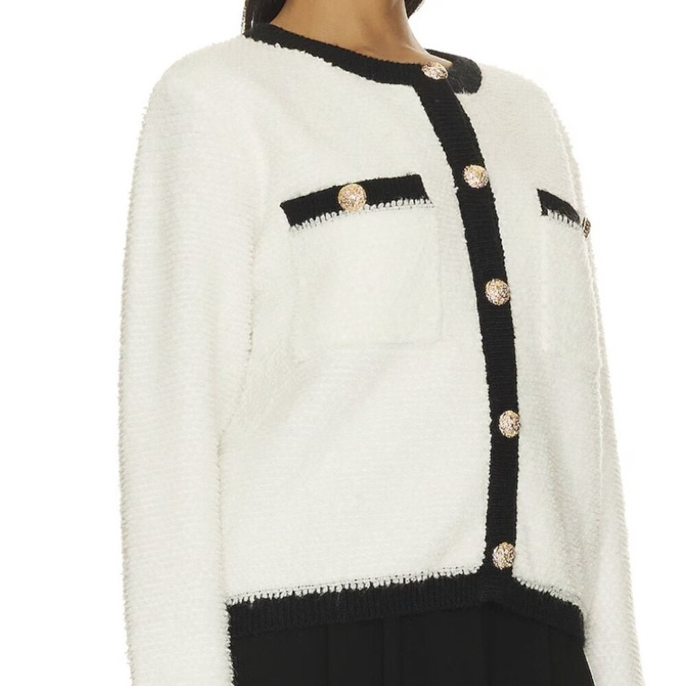 Line & Dot Bon Sweater- Black & White